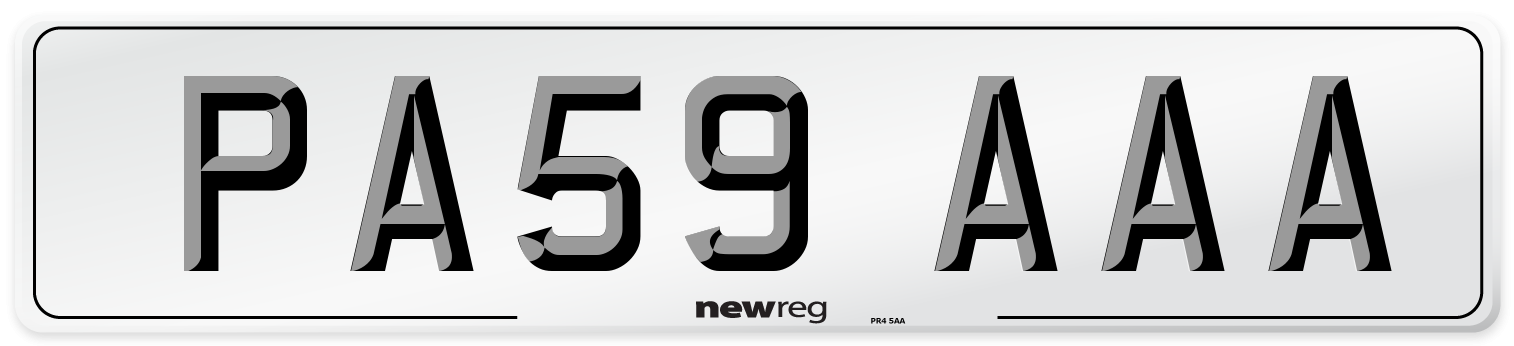PA59 AAA Number Plate from New Reg
